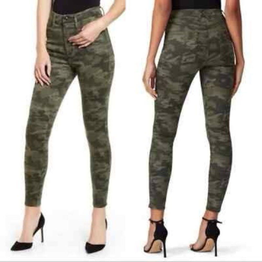 Good American Green Camo Skinny Pants - Picture 3 of 7